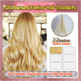 22'' Russian Hair On Blonde Range F28 Diamond Feather Hair Extensions 100 Strands Standard Full Head  26