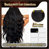 24'' Russian Hair On Darker Range Skin Tape Hair Extensions 40 PCs Standard Full Head 27