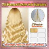 26'' Russian Hair  On Blonde Range F28 Diamond Feather Hair Extensions  100 Strands Standard Full Head  26