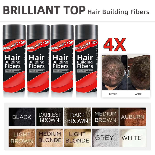 4 Bottles Brilliant Top Hair Building Fibers