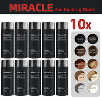 10 Bottles 10x Miracle Hair Building Fibers