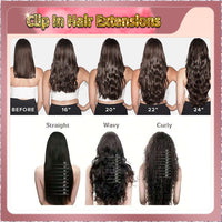 28'' Russian Hair  On Blonde Range  Clip In Hair Extensions 3 Pieces 21 Clips Standard Full Head  26