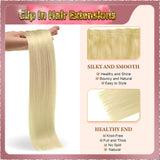 28'' Russian Hair  On Blonde Range  Clip In Hair Extensions 3 Pieces 21 Clips Standard Full Head  26