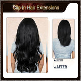 22'' Russian Hair On Darker Range Clip In Hair Extensions