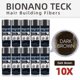 10 Bottles Bionano Teck Hair Building Fibers