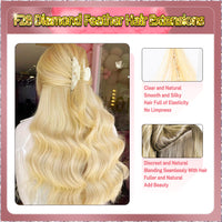 22'' Russian Hair On Blonde Range F28 Diamond Feather Hair Extensions 100 Strands Standard Full Head  26