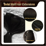 23'' Russian Hair On Darker Range Invisi Weft Hair Extensions  2 Strips Standard Full Head  25