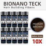 10 Bottles Bionano Teck Hair Building Fibers