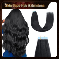 20'' Russian Hair On Darker Range Skin Tape Hair Extensions 40 PCs Standard Full Head 27