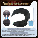 20'' Russian Hair On Darker Range Skin Tape Hair Extensions 40 PCs Standard Full Head 27