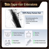 26'' Russian Hair On Darker Range Skin Tape Hair Extensions  40 PCs Standard Full Head 24