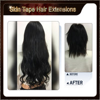 20'' Russian Hair On Darker Range Skin Tape Hair Extensions 40 PCs Standard Full Head 27